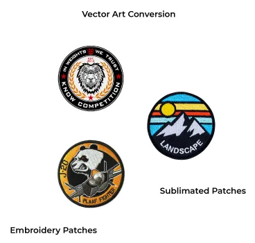 Custom patch quote illustration