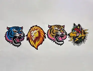 Custom embroidery featuring various animals